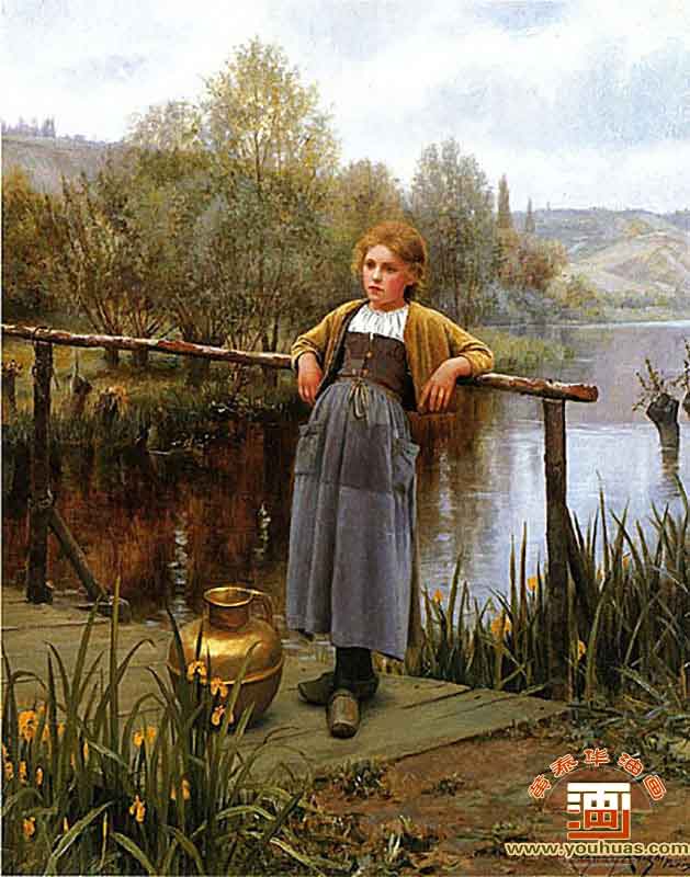 pŮYoung Girl by a Stream_΢TʿͮƷp